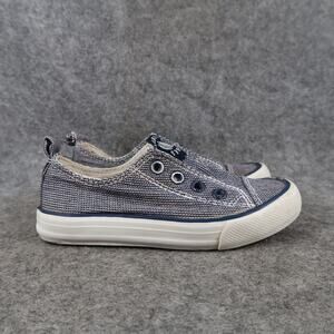 H&M Shoes Toddler Kids 9 Casual Sneakers Slip On Trainer Canvas Blue Surfer Vibe